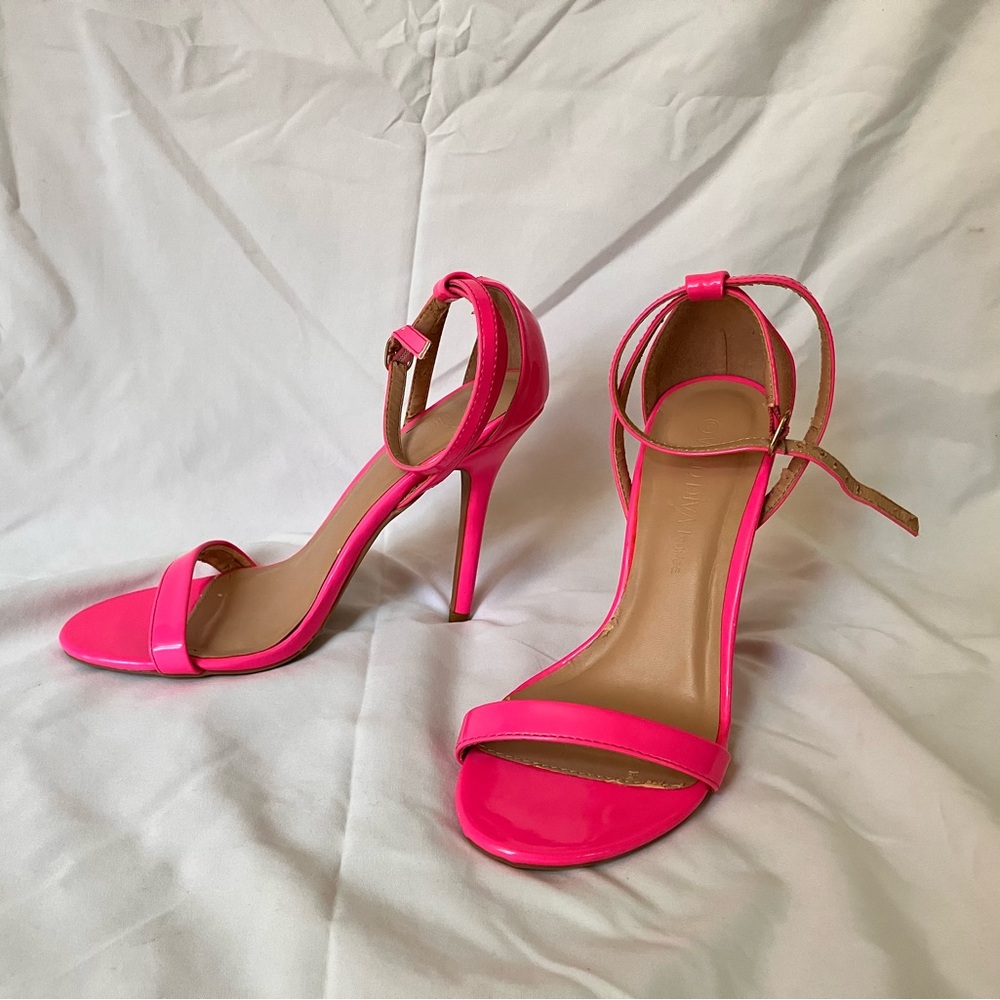 Wild Diva Open Toe Stiletto Pink Size 7m
